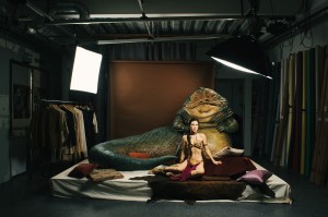 Jabba The Hutt and Princess Leia's wax figures unveilved at Madame Tussauds' Studios in West London